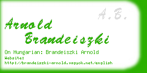 arnold brandeiszki business card